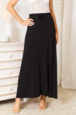 Full Size Soft Rayon Maxi Skirt