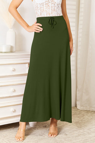 Full Size Soft Rayon Maxi Skirt