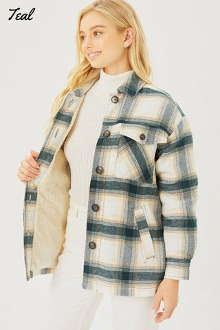 Checkered Sherpa Jacket