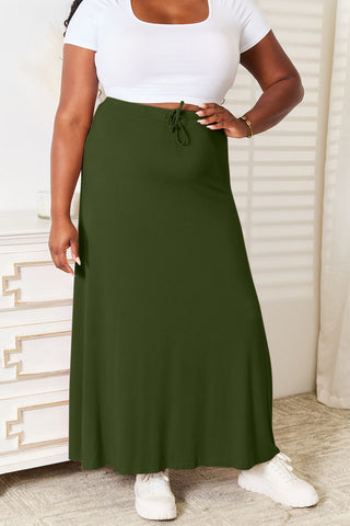 Full Size Soft Rayon Maxi Skirt
