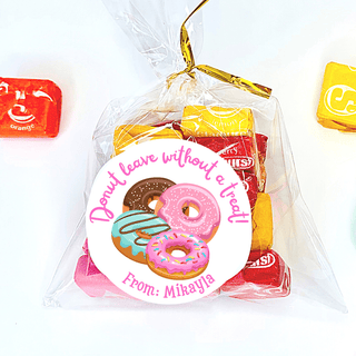 Personalized Girls Birthday Party Stickers & Treat Bags