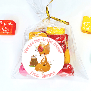 Personalized Girls Birthday Party Stickers & Treat Bags