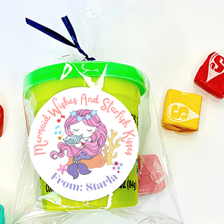 Personalized Girls Birthday Party Stickers & Treat Bags