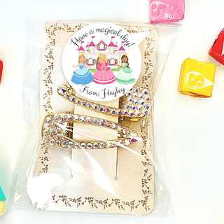 Personalized Girls Birthday Party Stickers & Treat Bags
