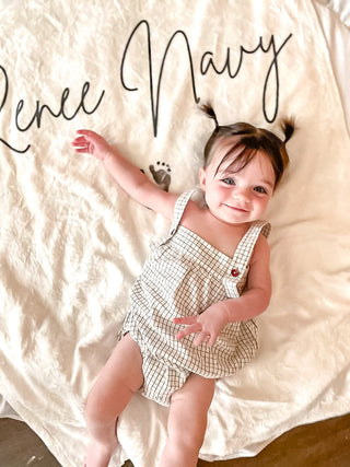 Single Baby Footprint Minky