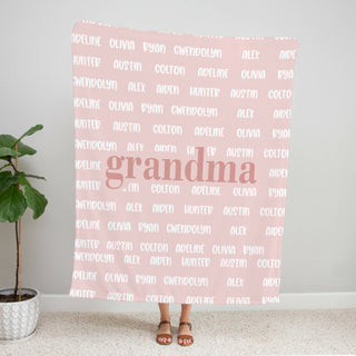 Personalized Blanket for Mom and Grandma - Custom Gift for Mom