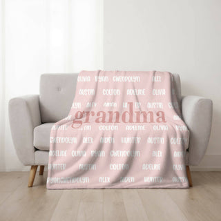 Personalized Blanket for Mom and Grandma - Custom Gift for Mom