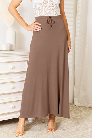 Full Size Soft Rayon Maxi Skirt