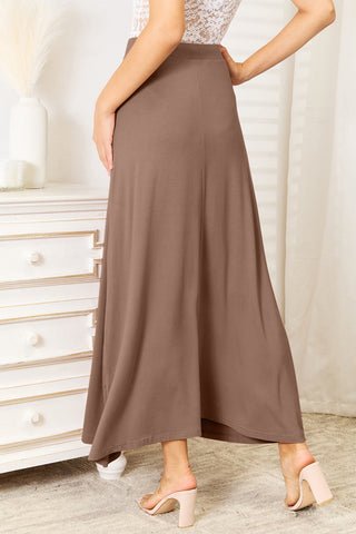 Full Size Soft Rayon Maxi Skirt