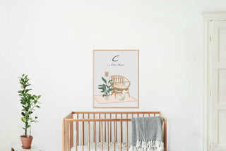 Baby's Room "C is for Chair" Retro Print - Digital Download