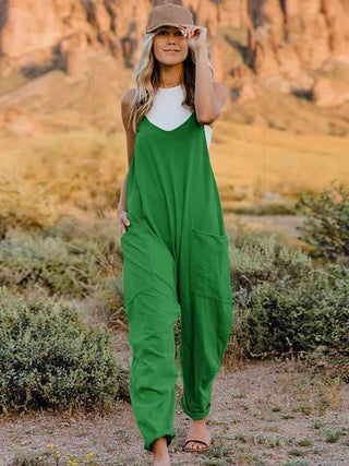Full Size Sleeveless Pocketed Jumpsuit in 4 Colors