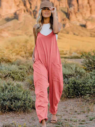 Full Size Sleeveless Pocketed Jumpsuit in 2 Colors