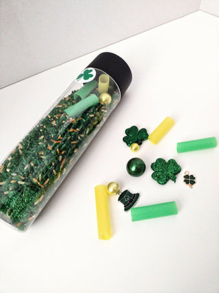 St. Patrick's Day Themed Activity Play Sensory Seek-and-Find Rain Shaker