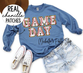 Game Day Chenille Patch Sweatshirts | Baseball